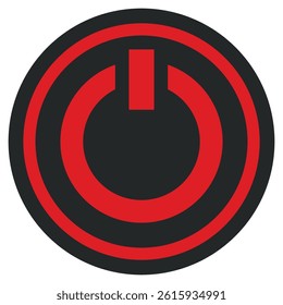 Power button isolated on white background.