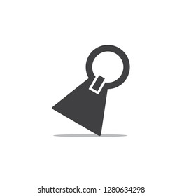 power button key hole shape unlock logo vector