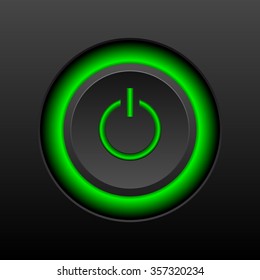 Power button knob on a black background.
