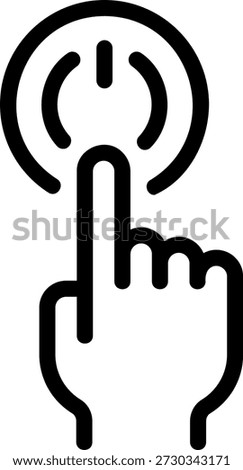 power button line icon illustration vector