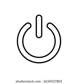 Power Button line Icon, Power On Off Switch, Power Symbol Vector Art Illustration