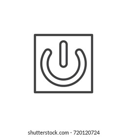 Power button line icon, outline vector sign, linear style pictogram isolated on white. Symbol, logo illustration. Editable stroke