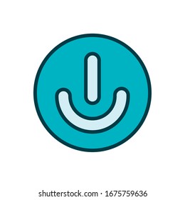 power button line style icon vector illustration design