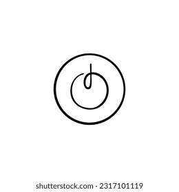Diseño de iconos de estilo de línea de botón de encendido