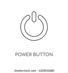 Power button linear icon. Power button concept stroke symbol design. Thin graphic elements vector illustration, outline pattern on a white background, eps 10.