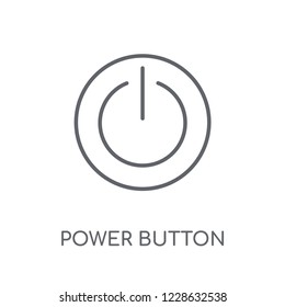 Power button linear icon. Modern outline Power button logo concept on white background from Smarthome collection. Suitable for use on web apps, mobile apps and print media.