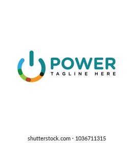 power button logo design template