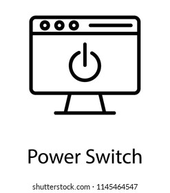 A power button monitor display screen 