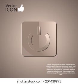 Power button on the background. Made in vector