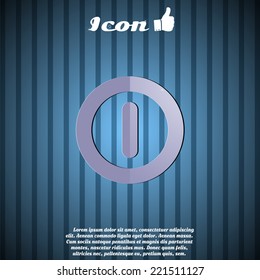 Power button on the background. Made in vector
