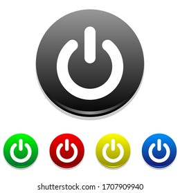 Power Button On Off Icon Vector Stock Vector (Royalty Free) 1707909940 ...