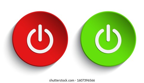 On Off Round Icons Stock Vector (Royalty Free) 312710006