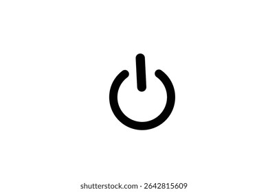 botão liga/desliga em fundo branco com cor preta e design de ilustração vetorial 