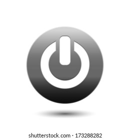 Power button of an open circle with a bar icon