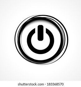 Power button of an open circle with a bar icon 
