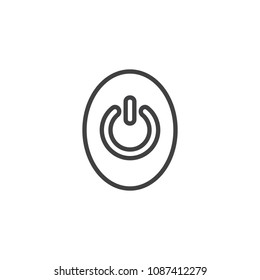Power button outline icon. linear style sign for mobile concept and web design. Off switch simple line vector icon. Symbol, logo illustration. Pixel perfect vector graphics