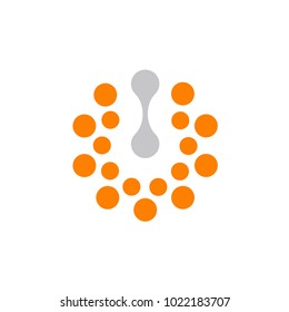 Power button, press ON or OFF, abstract sign. Eco energy concept vector illustration.