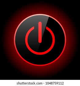 power button red icon on / off