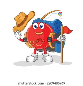 the power button scout vector. cartoon character