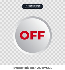 plantilla de símbolo de icono de apagado de botón de encendido para el logotipo de colección de diseño gráfico y web ilustración vectorial
