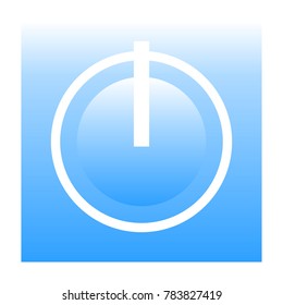Power button start flat design sign symbol.