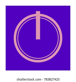 Power button start flat design sign symbol.