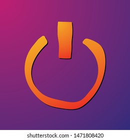 power button. start icon sign. flat design. vector illustration