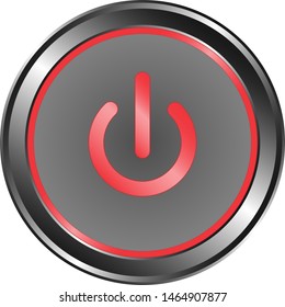 Power button with start stop symbol