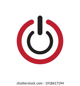 Power Button Symbol Icon Vector Illustration