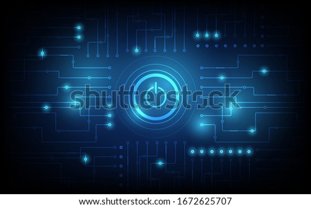 Power button technology background, Power button concept, futuristic digital innovation background vector illustration