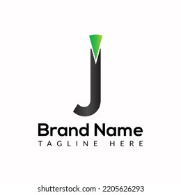 Power button Template On J Letter. Power button Logo Design Concept