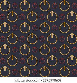 Power button trendy colorful repeating pattern beautiful vector illustration background