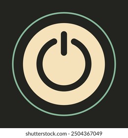 Power button trendy icon adept abstract vector illustration colorful artwork beautiful design.eps