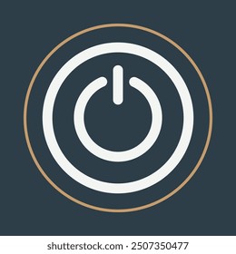 Power button trendy icon educated abstract vector illustration colorful artwork beautiful design.eps
