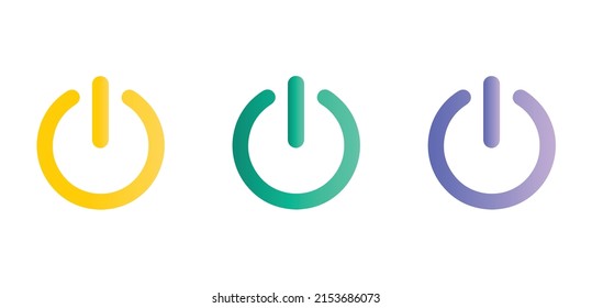 power button turn on off button vector icon. shut down button sign vector illustration.