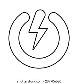 Power button, vector