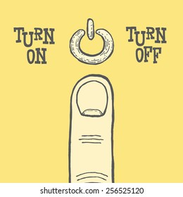 power button. vector art