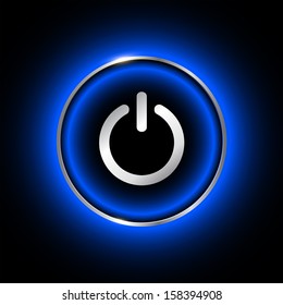 Power button, vector design.