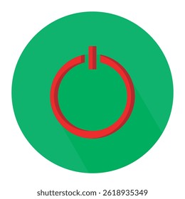 Power button vector design illustration, power supply button, electricity symbol vector design illustration. 