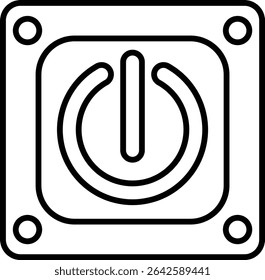 Power button vector icon. Can be used for printing, mobile and web applications.