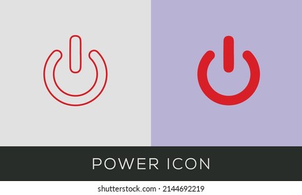 Power button vector icon design