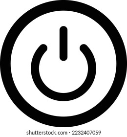 Power Button Vector Icon Design Illustration
