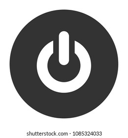 power button vector icon, power energy on off sign
