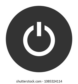power button vector icon, power energy on off sign