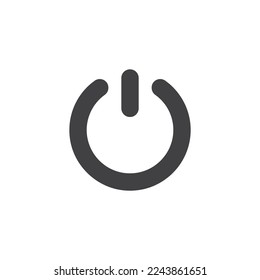 Power button vector icon. filled flat sign for mobile concept and web design. Power switch glyph icon. Symbol, logo illustration. Vector graphics