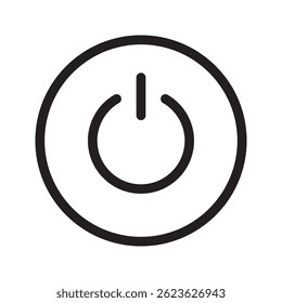 Power button vector, standby sign, power button icon