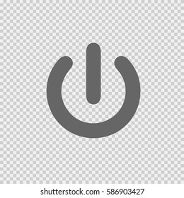 Power button vector. Start vector icon. Vector EPS 10 on transparent background.