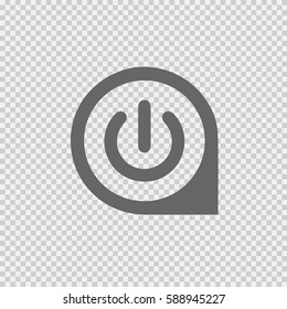 Power button vector. Start vector icon. Vector EPS 10 on transparent background.