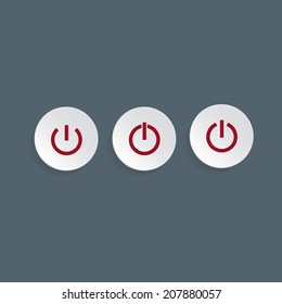Power buttons for web, illustration