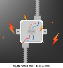 Power cable connector short circuit.